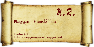Magyar Ramóna névjegykártya